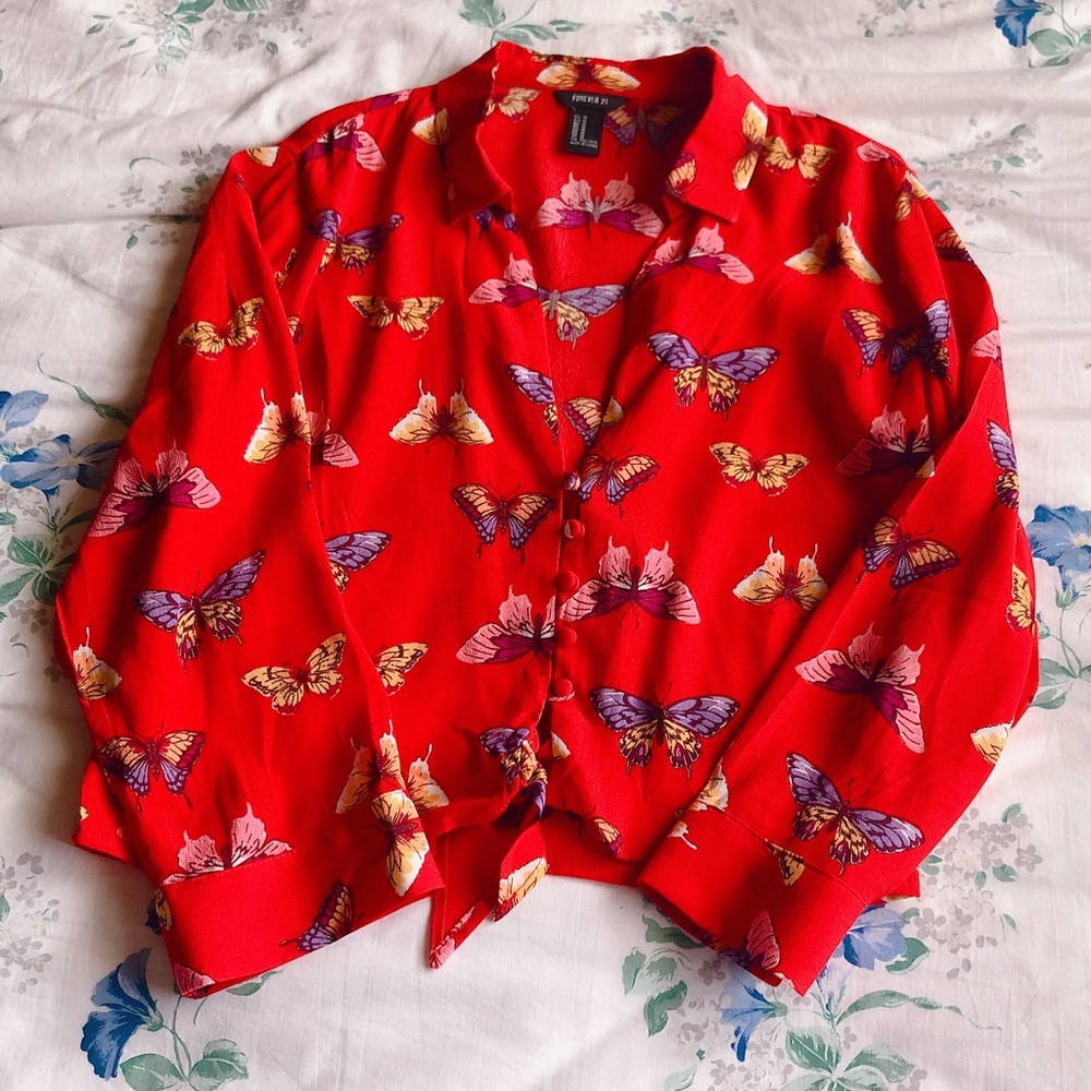 Long sleeve V neck Top